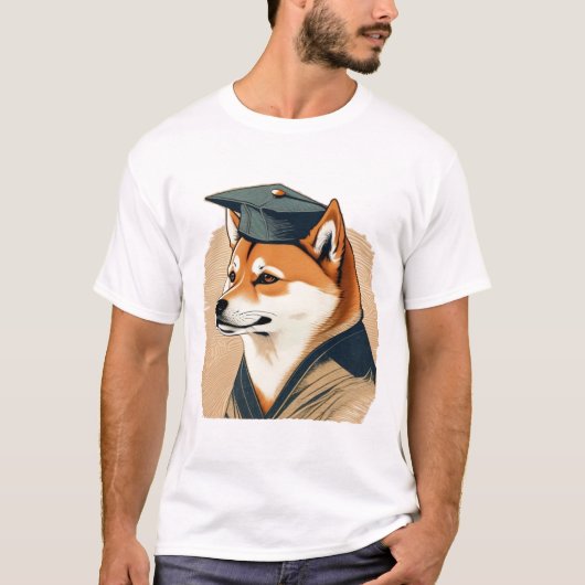柴犬の卒業生 Tシャツ (正面)
