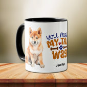 柴犬の子犬あなたが私の尾を泣かせる マグカップ