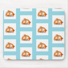 柴犬の子犬のバックパターンマウスパッド マウスパッド