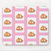 柴犬の子犬のバックパターンマウスパッド マウスパッド (正面)