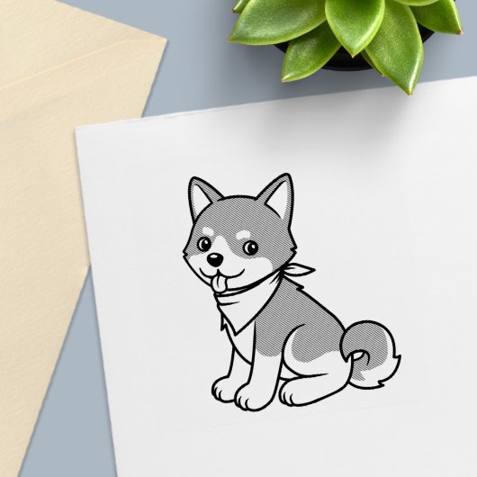 柴犬の子犬 セルフインキングスタンプ