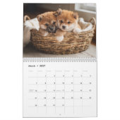 柴犬の子犬 2027年カレンダー カレンダー (3月 2027)