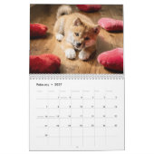 柴犬の子犬 2027年カレンダー カレンダー (2月 2027)