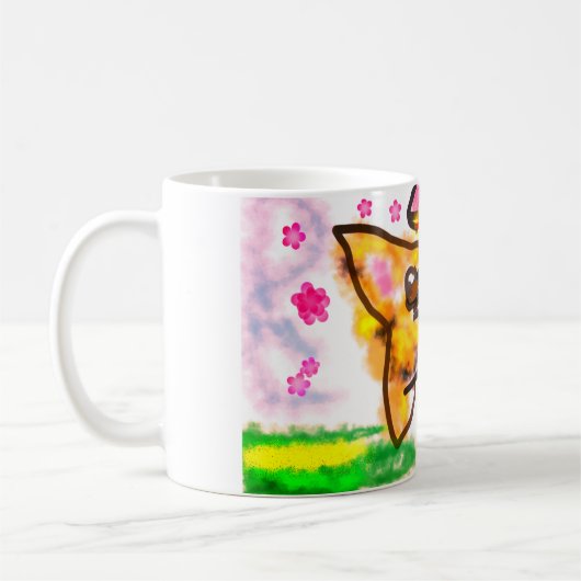 柴犬の愛 コーヒーマグカップ (左)