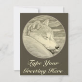 柴犬の招待状 パーソナライズされた柴犬のカード 招待状 (正面)