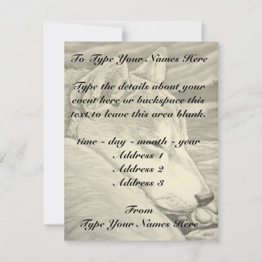 柴犬の招待状 パーソナライズされた柴犬のカード 招待状 (裏面)