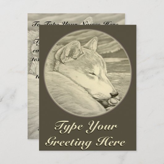 柴犬の招待状 パーソナライズされた柴犬のカード 招待状 (正面/裏面)