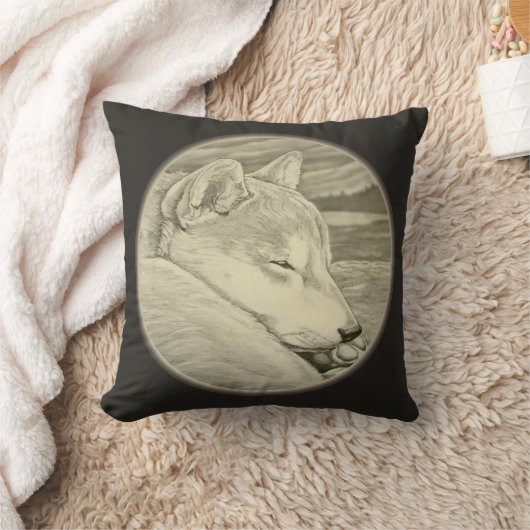 柴犬の枕犬の恋人の芸術の装飾用クッション クッション (ブランケット)