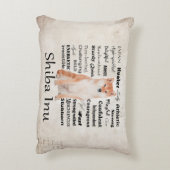 柴犬の特性の枕 アクセントクッション (裏面(縦))