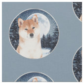 柴犬の生地 ファブリック (クローズアップ)