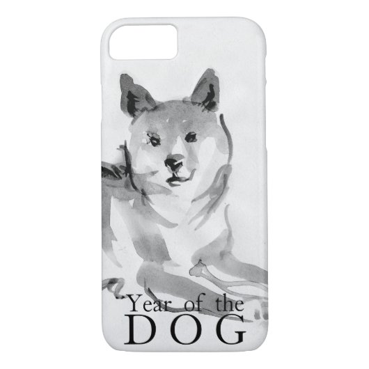 柴犬の絵 中国 戌年 2018 ケース2 Case-Mate iPhoneケース (裏面)