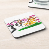 柴犬の花 コースター (左側)