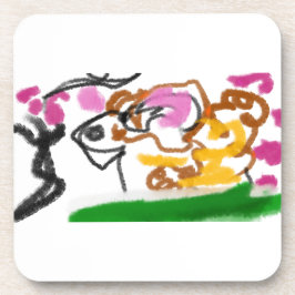 柴犬の花 コースター