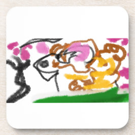 柴犬の花 コースター