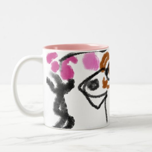 柴犬の花 ツートーンマグカップ (左)