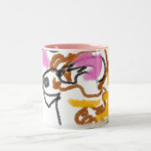 柴犬の花 ツートーンマグカップ (中央)