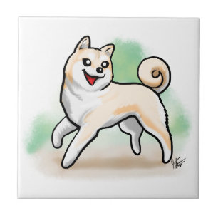 柴犬の装飾的なタイル タイル