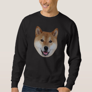 柴犬の透明なshibeのスエットシャツ スウェットシャツ