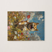 柴犬の野の花畑ジグソーパズル ジグソーパズル (横)