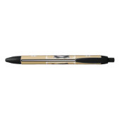 柴犬の(黒およびタン)絵画-犬の芸術 黒ボールペン (裏面)