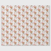 柴犬のChristimasの包装紙 ラッピングペーパー (フラット)