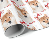 柴犬のChristimasの包装紙 ラッピングペーパー (ロールコーナー)