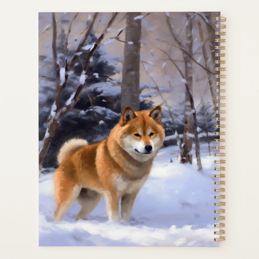 柴犬は雪のクリスマスを許す プランナー手帳 (裏面)