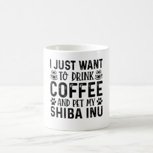 柴犬を撫でたい コーヒーマグカップ