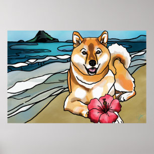 柴犬アットチャイナマンズハット,ハワイ ポスター