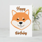 柴犬オリジナル誕生日招待状 招待状 (スタンド正面)