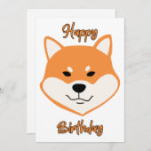 柴犬オリジナル誕生日招待状 招待状 (正面/裏面)