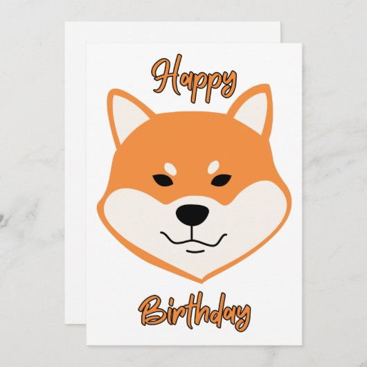 柴犬オリジナル誕生日招待状 招待状 (正面/裏面)