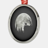 柴犬オンマウンテンハロウィーンギフト犬好き メタルオーナメント (左)