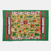 柴犬カウントダウンクリスマスアドベントカレンダードッグ キッチンタオル (横)