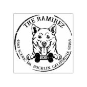 柴犬カスタムファミリー差出人住所 ラバースタンプ (インプリント)