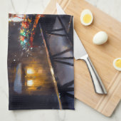 柴犬クリスマスフェスティバルシーズン キッチンタオル (四つ折り)