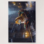 柴犬クリスマスフェスティバルシーズン ジグソーパズル (縦)