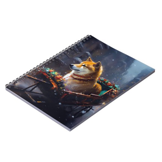 柴犬クリスマスフェスティバルシーズン ノートブック (左側)