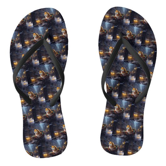 柴犬クリスマスフェスティバルシーズン ビーチサンダル (ソール)