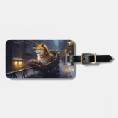 柴犬クリスマスフェスティバルシーズン ラゲッジタグ (正面横)