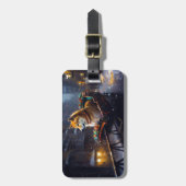 柴犬クリスマスフェスティバルシーズン ラゲッジタグ (正面縦)