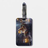 柴犬クリスマスフェスティバルシーズン ラゲッジタグ (裏面縦)