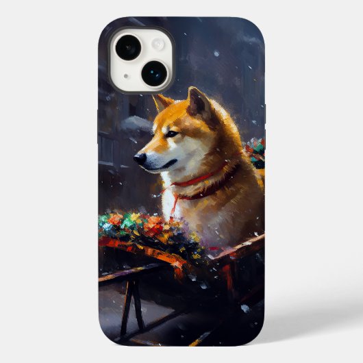 柴犬クリスマスフェスティバルシーズン Case-Mate iPhoneケース (裏面)