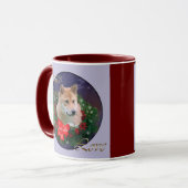 柴犬クリスマスプレゼント マグカップ (正面左)