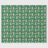 柴犬クリスマスホリデードッグ ラッピングペーパー (フラット)