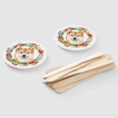 柴犬クリスマスリースフェスティバルカップ ハンドファン (組立なし)