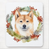 柴犬クリスマスリースフェスティバルカップ マウスパッド (正面)