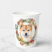 柴犬クリスマスリースフェスティバルカップ 紙コップ (裏面)
