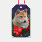 柴犬クリスマスリース ギフトタグ (裏面)