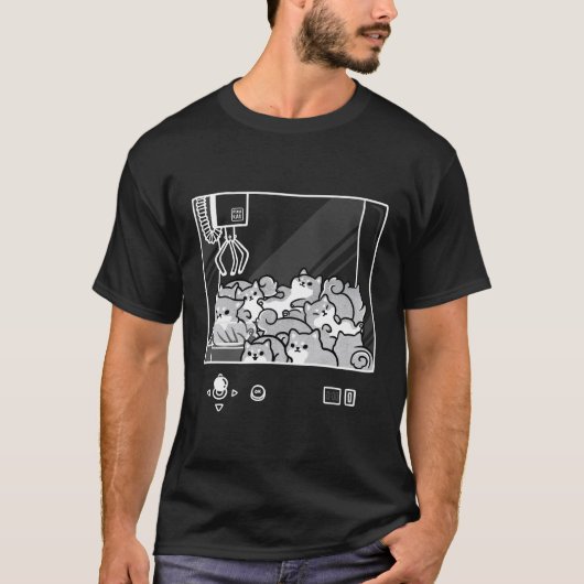 柴犬クレーン機 Tシャツ (正面)